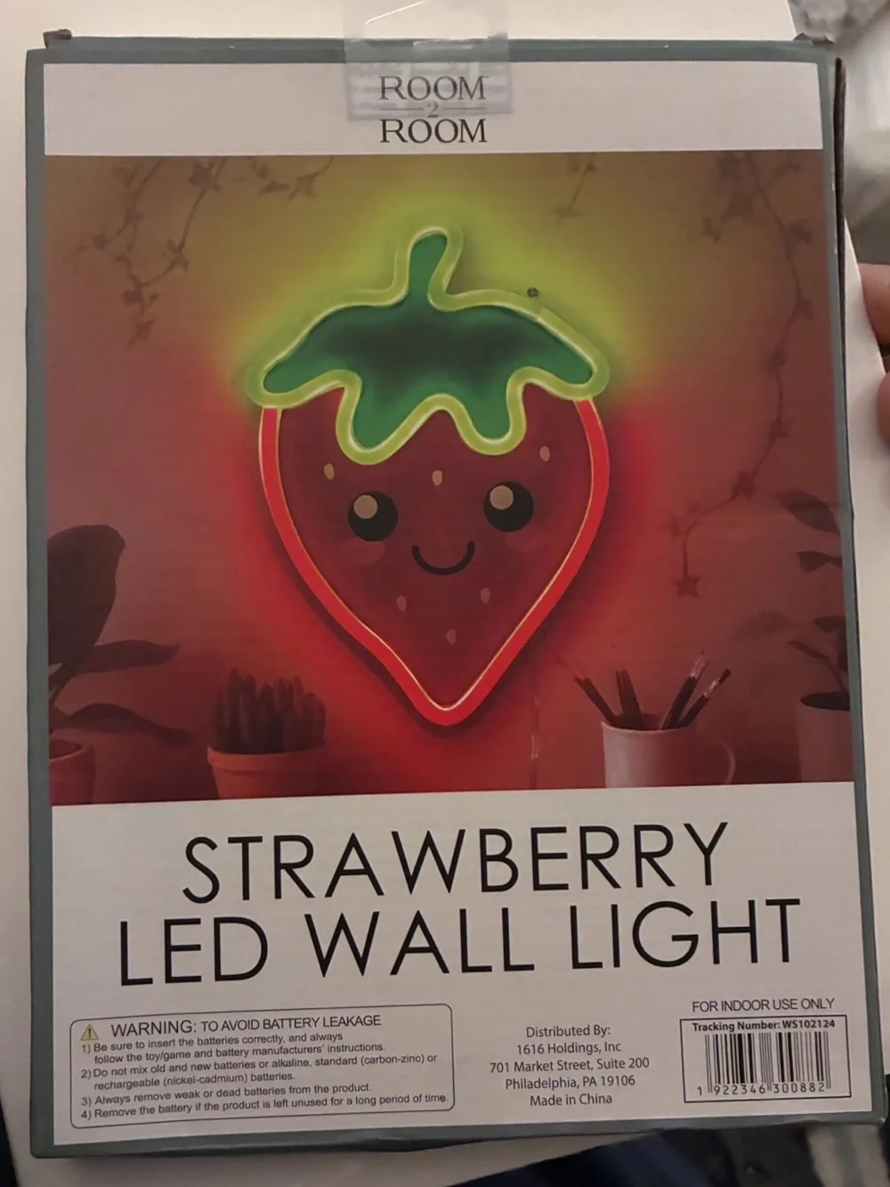 Strawberry LED Wall Light - Red & Green